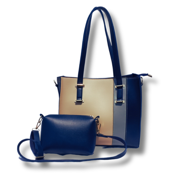 Emerald Stripe Blue Handbags 2 in 1